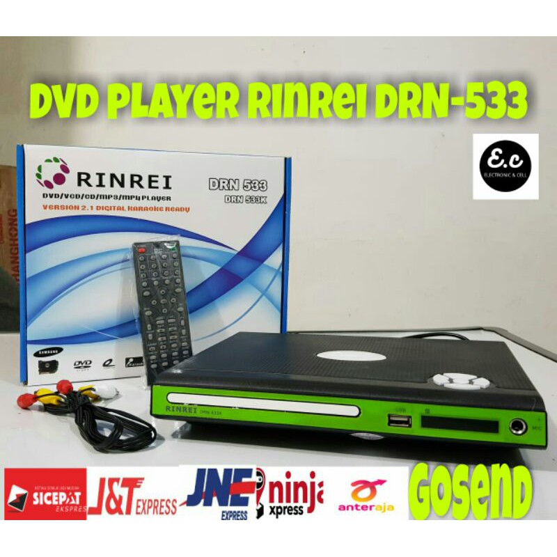 Dvd Player Rinrei Plastik DRN-533K Optik Samsung 100% NEW