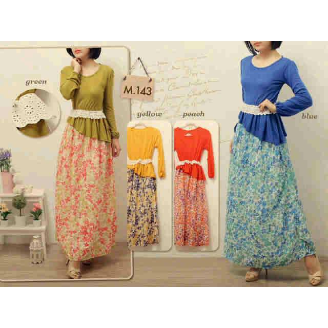 Twisty Peplum Maxi Dress