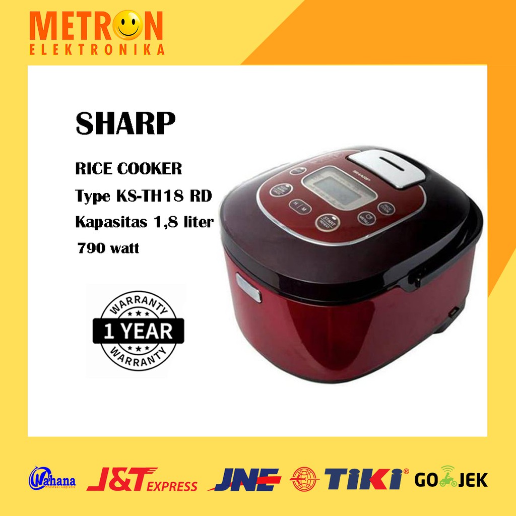 SHARP KSTH-18 RD PENANAK NASI / MAGIC COM 1.8 LITER / KSTH18RD