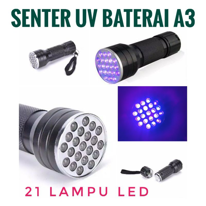 Senter UV Untuk Lure Metal Jig Sticbait Lampu Led 21  Deteksi Uang