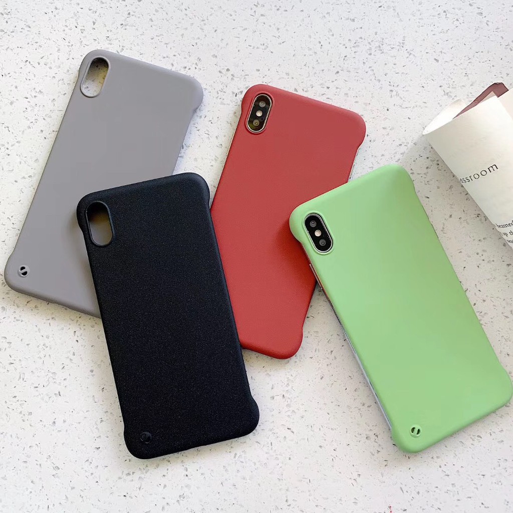 Casing Case Bahan PC Matte Warna Polos untuk iPhone 6 / 7