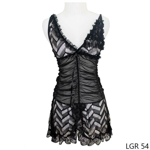 Lingerie Sexy Tile Hitam - LGR 54