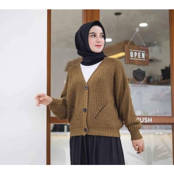 TokoMilkan - Cardigan Premium Wanita WILMA Cardy Bahan Rajut