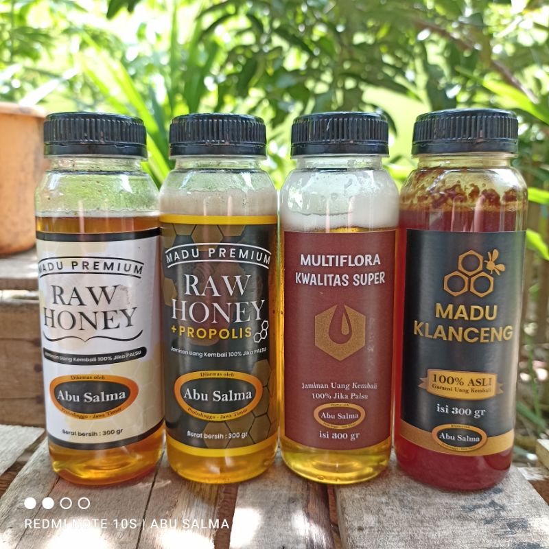 

MADU RAW HONEY PROPOLIS MULTIFLORA KLANCENG Abu Salma Kemasan 300 gr