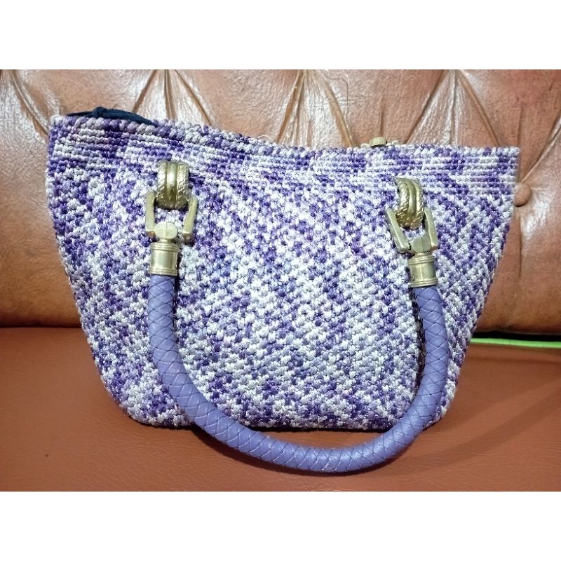 preloved tas pesta warna ungu tenteng