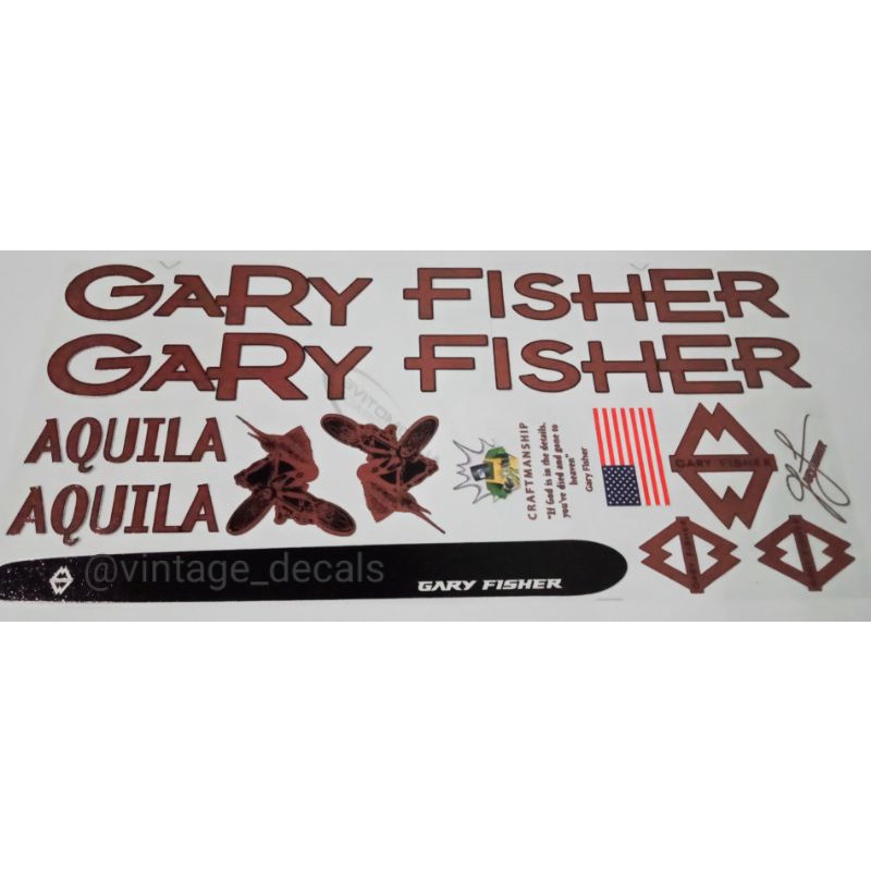 sticker decal sepeda GARY FISHER AQUILA