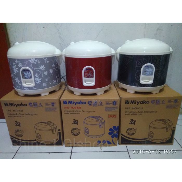 Miyako MCM528 Magic Warmer Plus - Rice Cooker - Penanak Nasi - 1.8 L - Abu-abu (Random Motif)