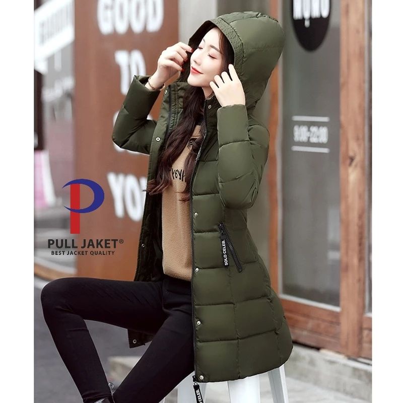 long coat bulu musim dingin wanita/ jaket tebal / mantel tebal wanita/ jaket winter panjang terbaru-2