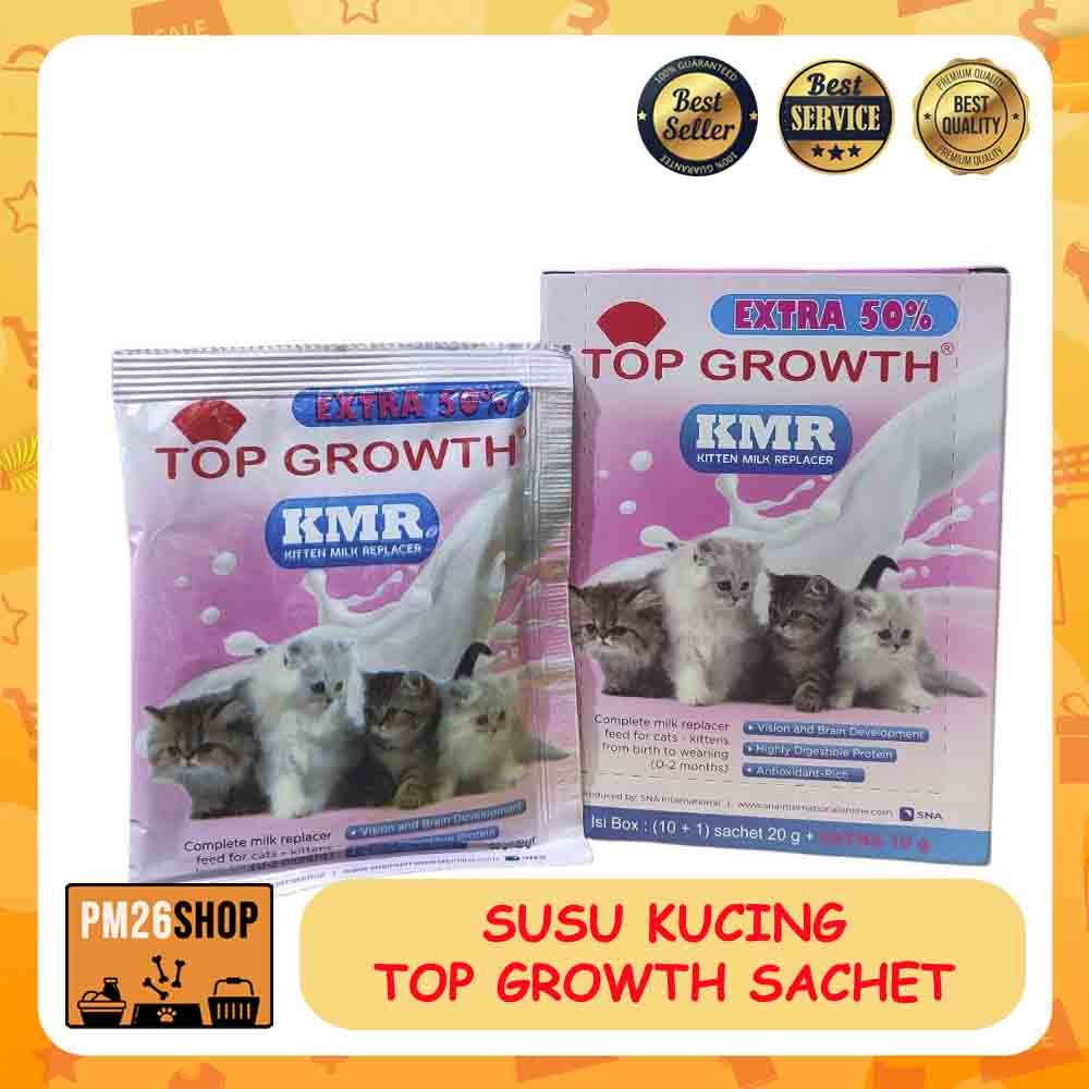 SUSU UNTUK KUCING KITTEN MILK REPLACER TOP GROWTH ISI SACHET