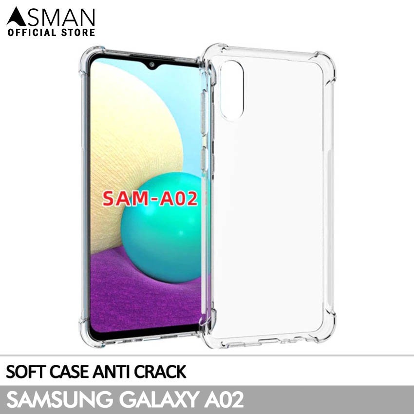 Anti Crack Samsung Galaxy A02 (6.5&quot;) | Softcase Anti Bentur - Clear