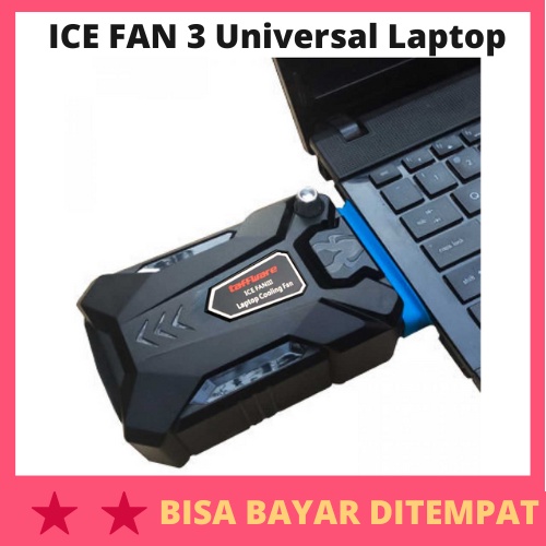 ICE FAN 3 Universal Laptop Vacuum Cooler / Alat Kipas Pendingin Vacuum Vacum Vakum Ice Fan Cooler Co