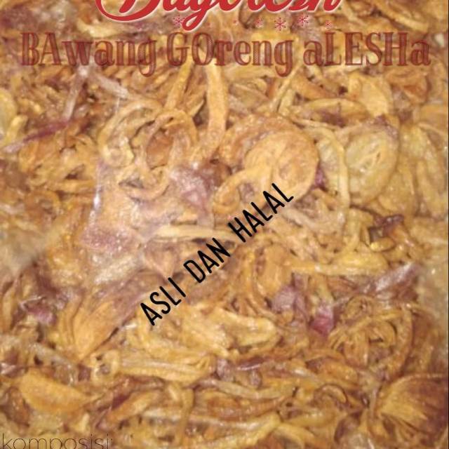 

Bawang goreng asli ukuran 1000gr(1kg)