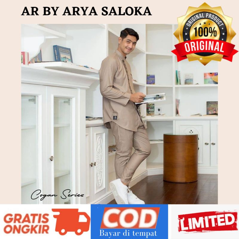 Limited Edition Cogan Series Ori AR BY ARYA SALOKA》Baju Koko》Busana muslim pria》Baju Arya Saloka
