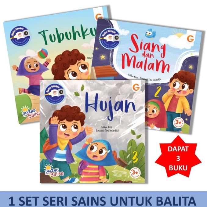 

[BISA COD] Buku Anak Islami Seri Sains Untuk Balita 1 Set (3 Buku) Gema Insani
