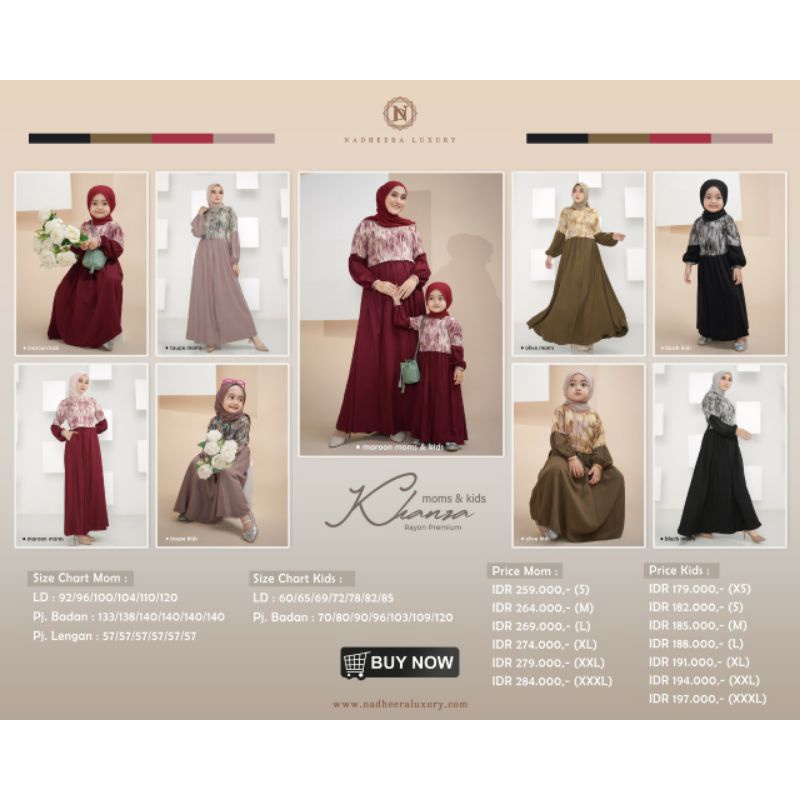 KHANZA DRESS Mom & kids By Nadheera Luxury
