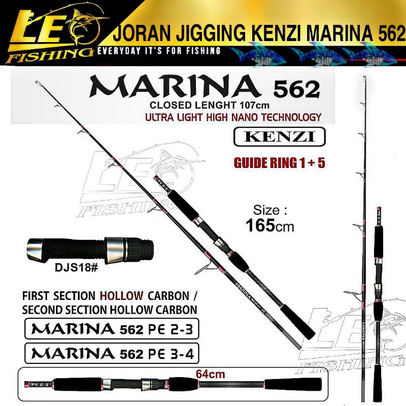 JORAN JIGGING KENZI MARINA PANJANG 165CM PE 2-3 SUDAH TERMASUK PACKING PARALON DAN BUBBLE