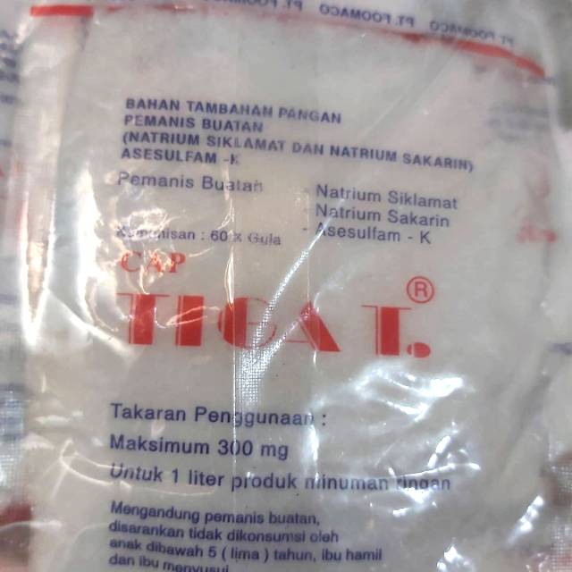 

Sodium/Pemanis Buatan Tebu Cap Tiga T 20x300gr