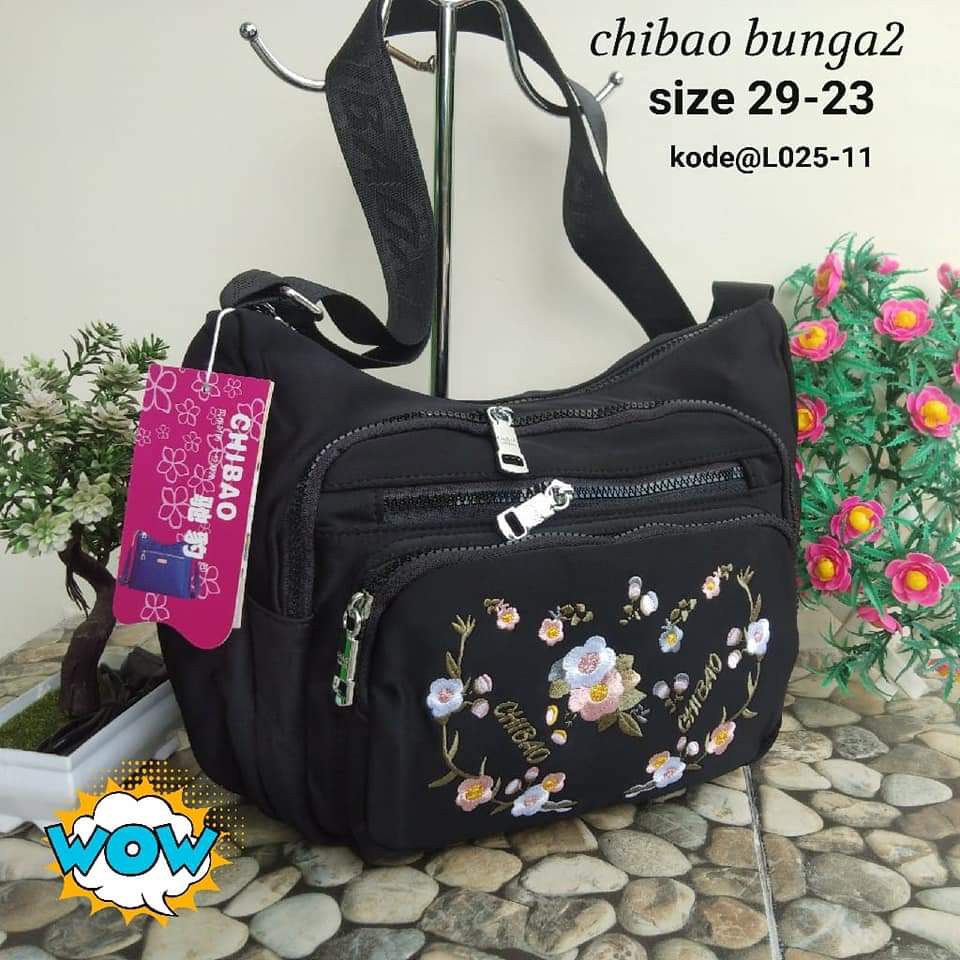 Tas Slempang Wanita Chibao L025-11 Motif Bunga TERBARU CHIBAO SLEMPANG SPECIAL PRICE BISA BAYAR COD!