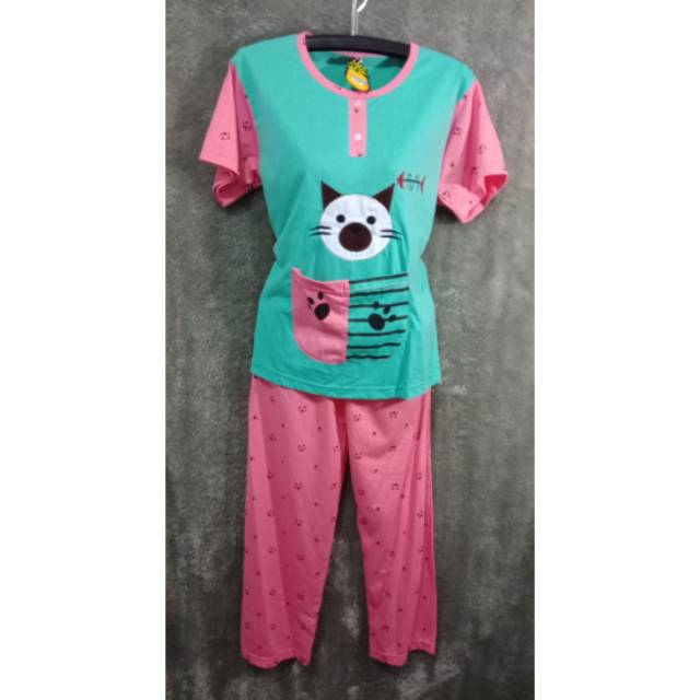 Baju tidur kaos lengan pendek Patricia