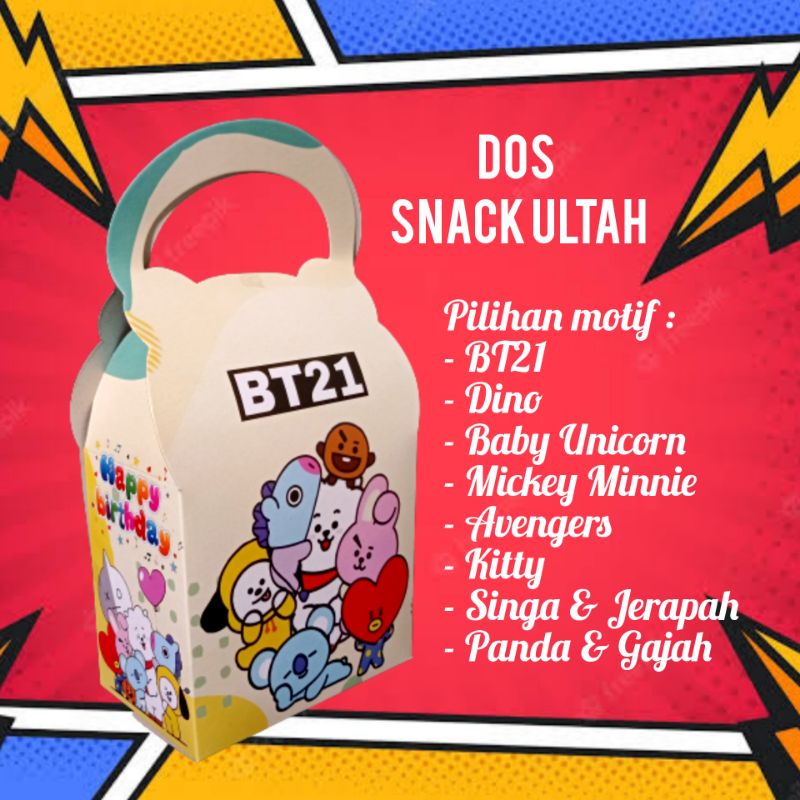 

Kotak Snack Ulang Tahun - Dus Ultah Lucu