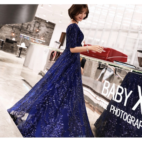 GIRL PARTY WEAR DRESS EVENING /WEDDING PARTY DRESS / EVENING PARTY DRESS BLUE