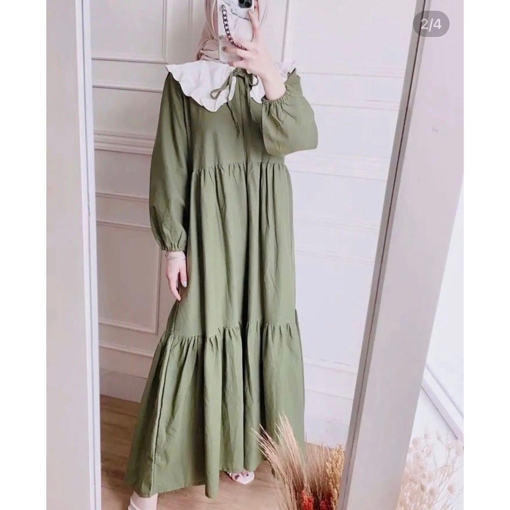 1KG MUAT 3PCS | AVIYA REINA MAXY DRESS RAYON PREMIUM HITS OOTD SELEBGRAM FASHION GROSIR MURAH WANITA TERBEST SELLER