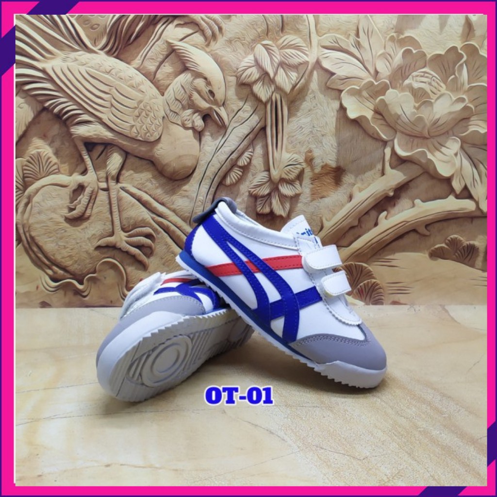 SEPATU SNEAKER ANAK LAKI-LAKI VANS GOOD QUALITY Sekolah Sneakers Murah Putih Biru kulit cod ori A4O1