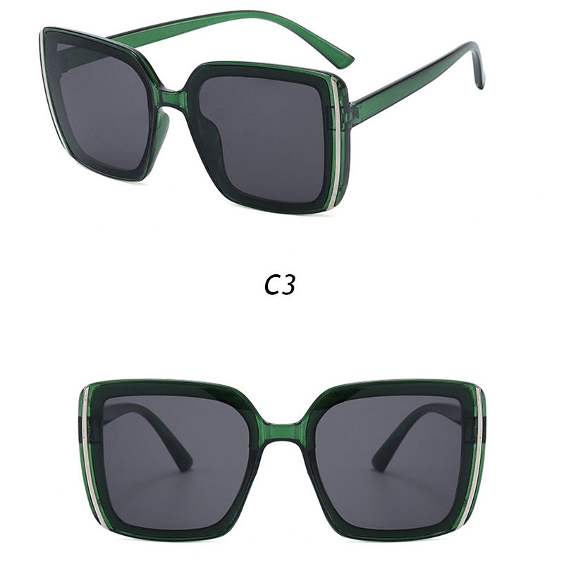 (YUZHU) Ready Stock Kacamata Sunglasses Wanita Klasik Anti UV Square Kacamata Hitam