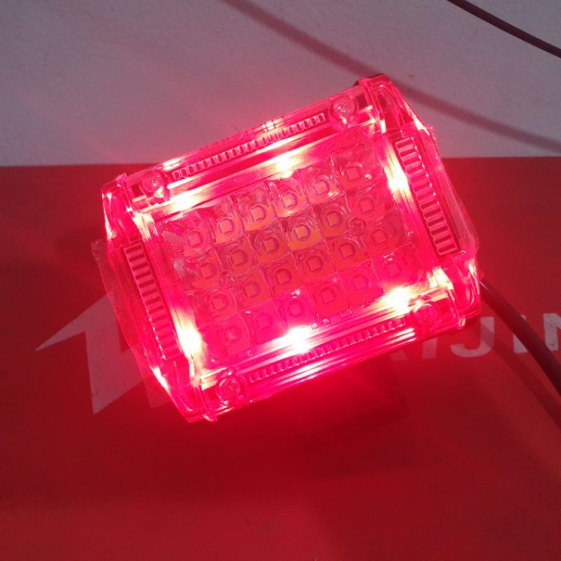 Lampu Tembak Sorot CWL 24 Mata Led Flash Senja Blue Red