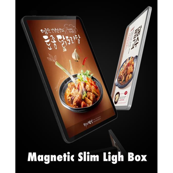 

Unik Slim Light Box / Slim Neon Box / Neon Box / Magnetic Slim Light Box - 40 x 60, Hitam Murah