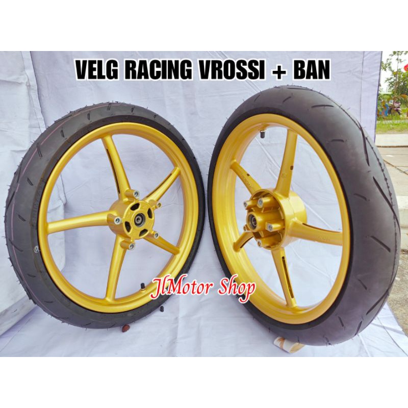 VELG RACING MODEL RCB RXKING VIXION NEW NVA NVL 150 JUPITER MX KING 150 SONIC 150 ALL NEW VIXION 150  PALANG 5 10 RING 17 + BAN DONAT VROSSI