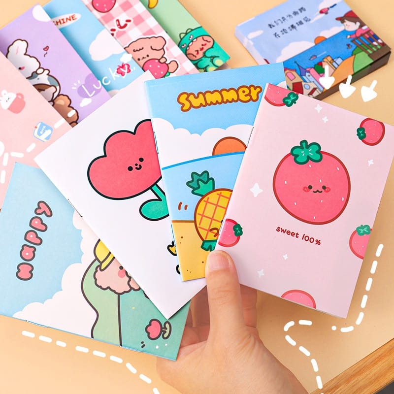 NOTE BOOK MINI MURAH BUKU TULIS MINI CARTOON LUCU MEMO BUKU CATATAN KECIL