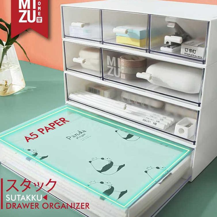 Barang Bagus SUTAKKU Stackable Drawer Organizer Vanity Laci Organizer Susun Meja Rias Meja Kerja Rap
