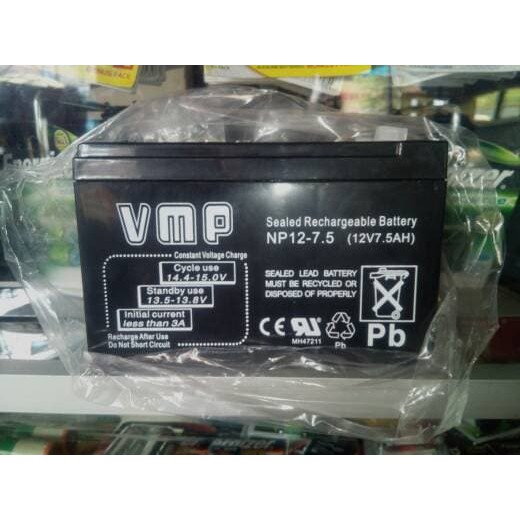 Baterai Vmp 12V7,5Ah, Vmp Battery 12V7.5Ah, aki 12V7,5ah