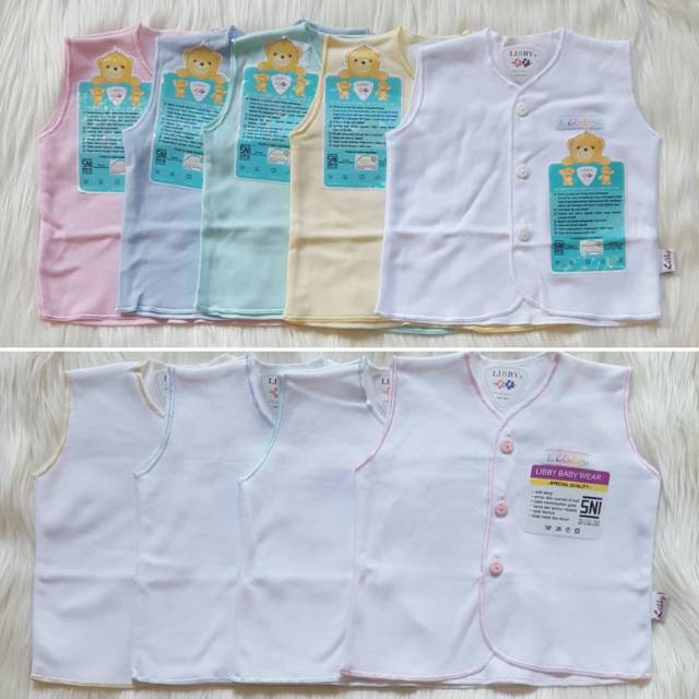 Libby Baju Kutung NB 0-3 Polos Warna / Baju Bayi Kutung NB