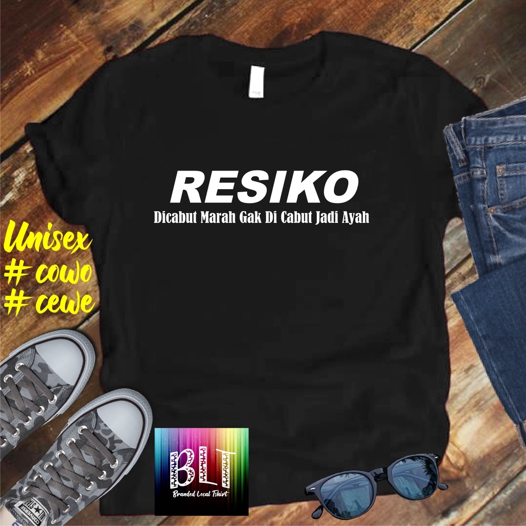 Cod Gratis Ongkir Kaos RESIKO /KAOS EKSPRESI distro KAOS BANDUNG MURAH KAOS DISTRO MURAH HIT MURAH NAMPOL GRATIS ONGKIR PROMO MURAH KAOS PAKAIAN PRIA TERLARIS/KAOS HITS/KAOS BANDUNG/KAOS MURAH/KAOS PAKAIAN PRIA PAKAIAN WANIT