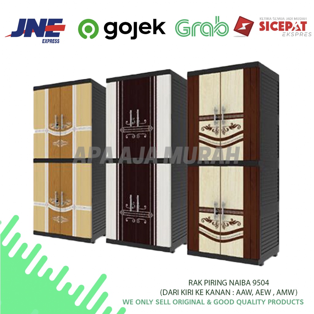 LEMARI PLASTIK NAIBA FIT 2 PINTU / NAIBA FIT 9504 / LEMARI PLASTIK NAIBA MINIMALIS
