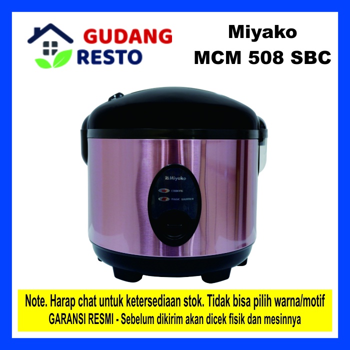 MIYAKO MCM 508 SBC / MCM508 MAGICCOM RICECOOKER 1.8 L BODY STAINLESS 3 IN 1 PENANAK NASI