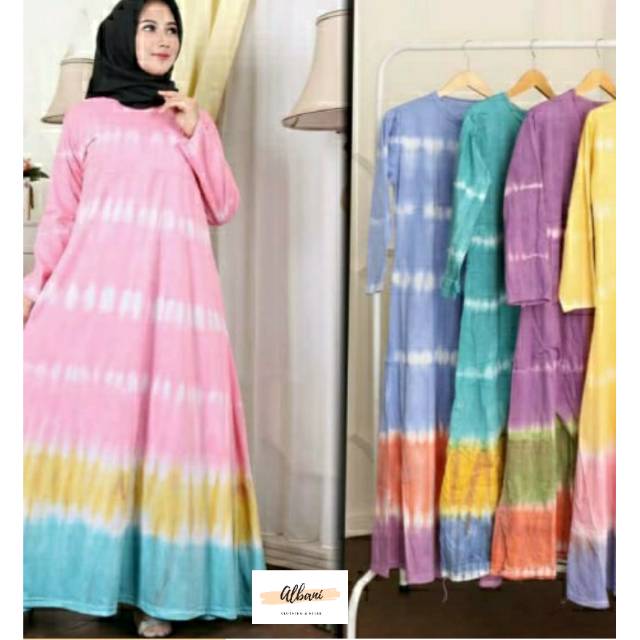 Daster Muslim Motif  Batik Garis  Bahan  Adem Berkualitas 