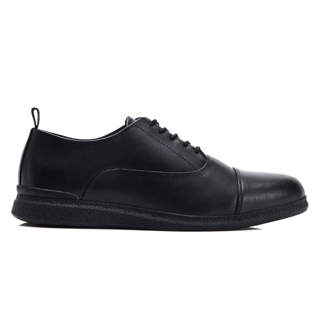 OXFORD 3.0 BLACK (KULIT ASLI) |ManNeedMe x Kenzio| Sepatu Pantofel Pria Derby Shoes Formal ORIGINAL
