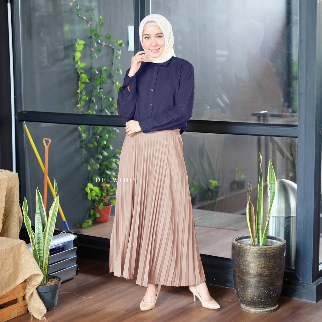 ROK PLISKET PREMIUM MODEL PAYUNG - SIMPLY PLEATS SKIRT DEEWIDIY