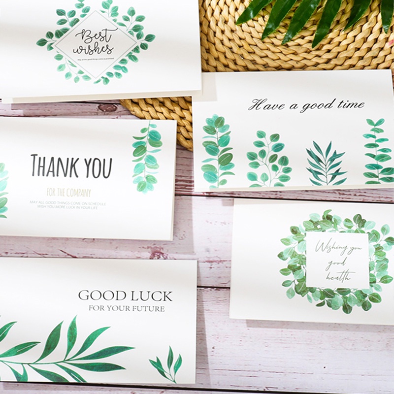 6 Lembar Kartu Ucapan Terima Kasih Motif Bunga Dengan Amplop