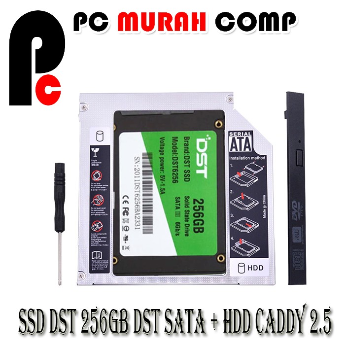 SSD 256GB SATA DST DAN HDD CADDY SATA TO DVD TO HDD
