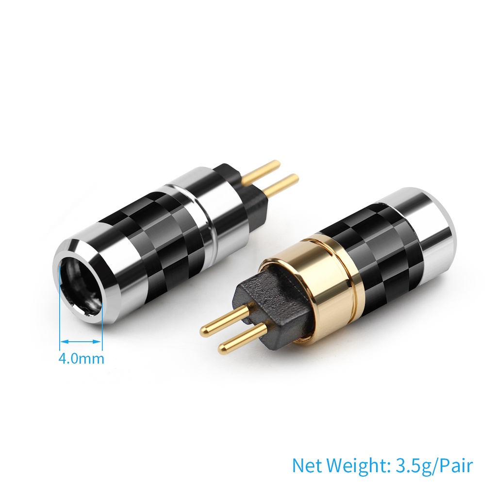 Adapter Konektor Kabel Audio Jack 0.78mm Bahan Aluminum Alloy Untuk Earphone / Headphone