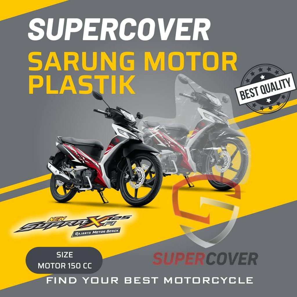 Sarung / Cover Motor Honda New Supra X 125 Super Cover Plastik Transparan