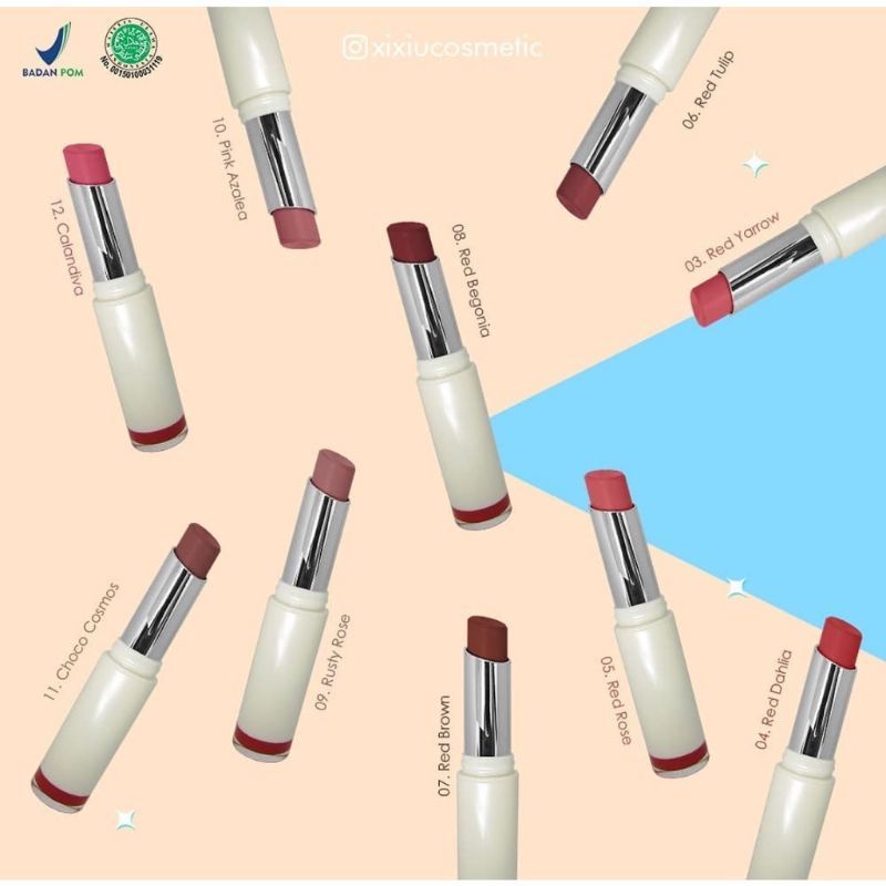 Xi Xiu LipLipstick Matte 3in1 /Xi Xiu Lipstick Matte Finished 3.8 gr/Original