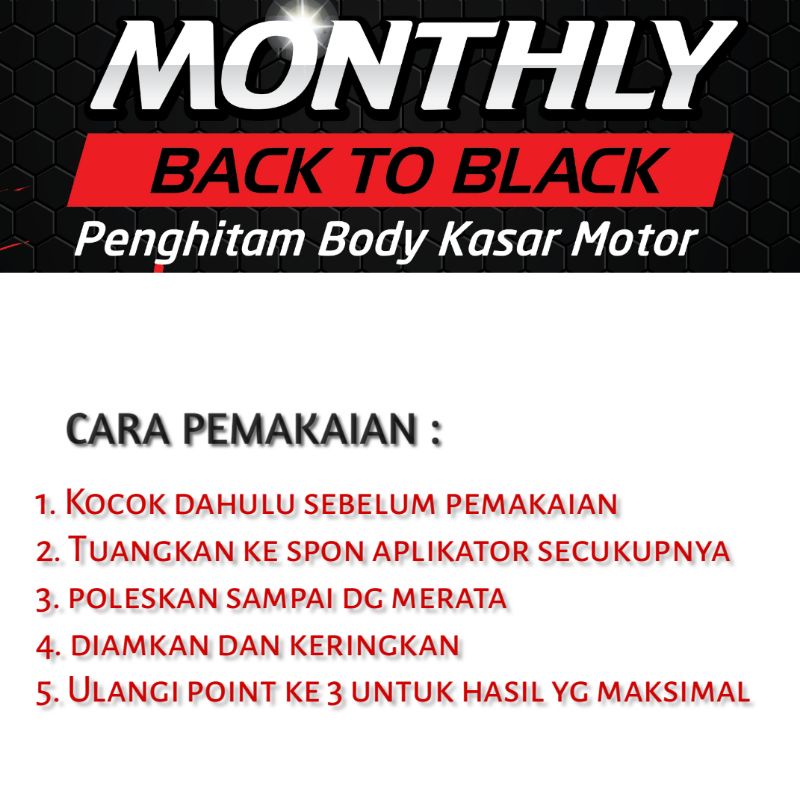 Penghitam Dashboard  Motor Permanen Restorer Plastik kusam Slebor Spakboard Black Magic Pengkilap