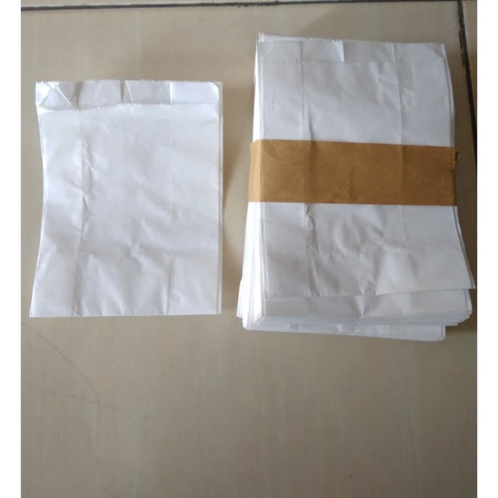 Paper Bag / Kantong Kertas 15.5 x 11 x 6 - Kantong Roti /Snack/Donat - Putih