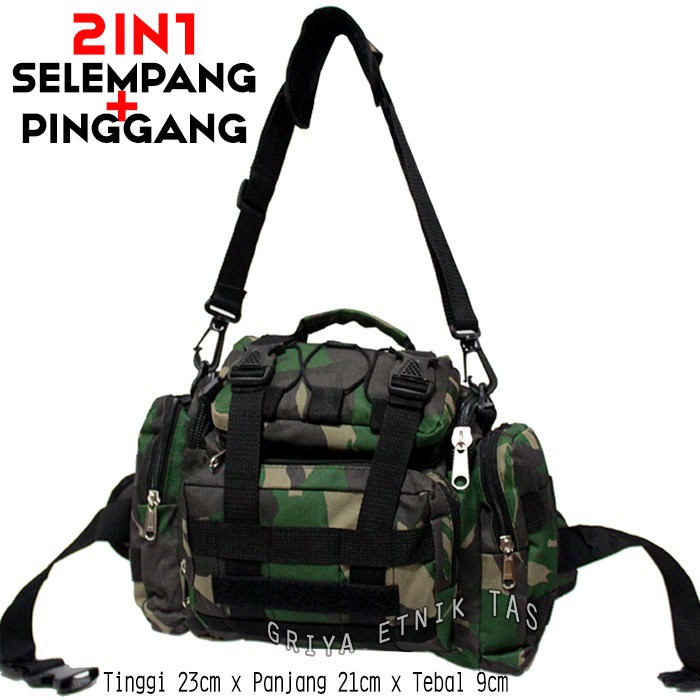 Tas Selempang Pria Army Waistbag Tactical Bambag