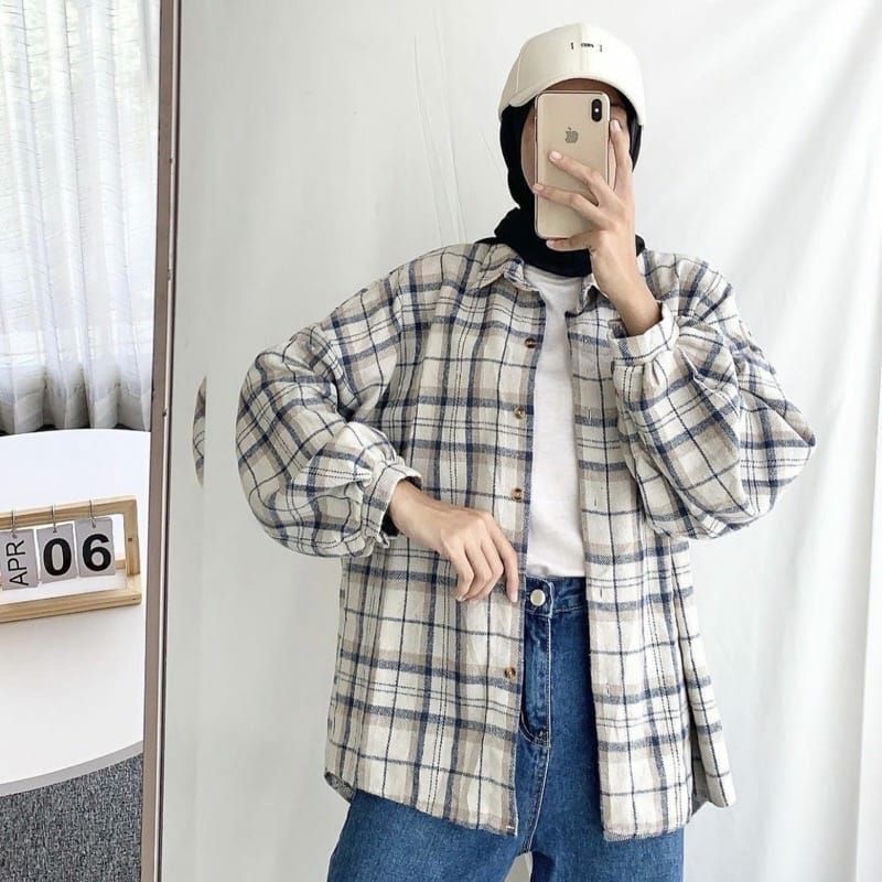 Kemeja Flanel Pria Kualitas Premium Lengan Panjang Unisex Kemeja Distro